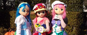 Cosplayer als Animefiguren