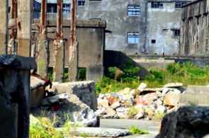 Zerstörtes Badehaus auf Gunkanjima