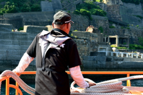 Anlegen an Gunkanjima